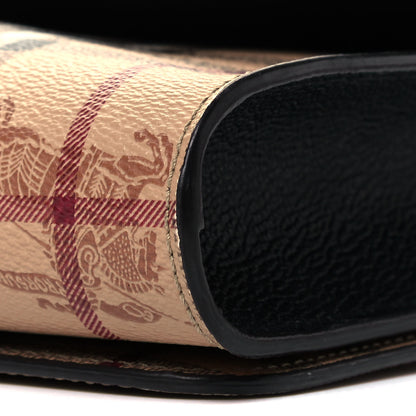 Burberry Derby Calfskin Haymarket Check Small Loxley Crossbody Bright Toffee Multicolor 9 of 9