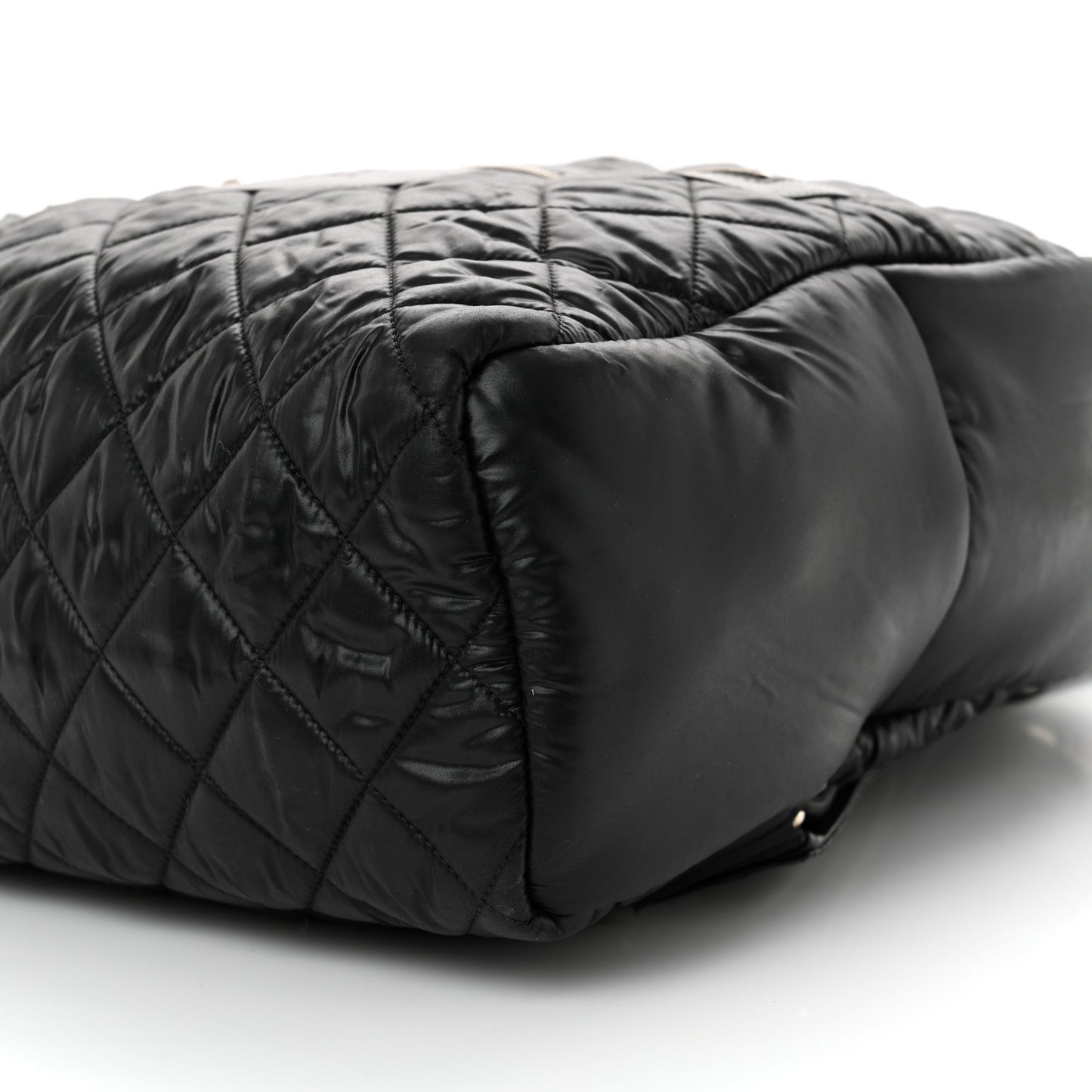 Nylon Quilted Coco Cocoon Backpack Black