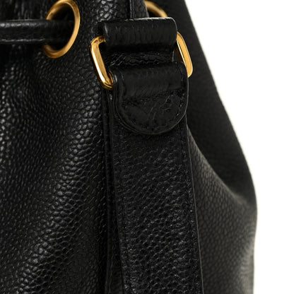 Chanel Caviar CC Drawstring Shoulder Bag Black 17 of 18