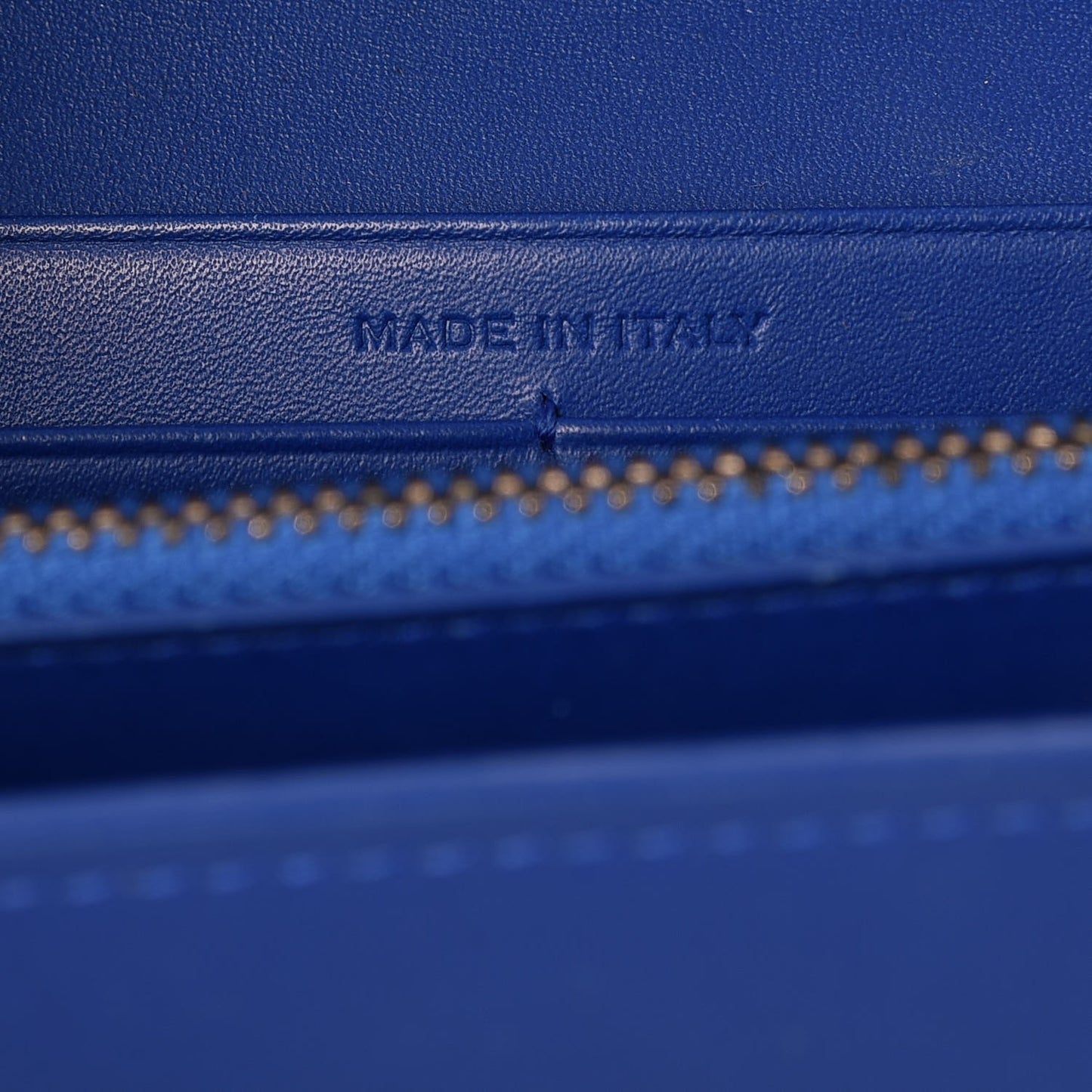 Calfskin Monogram Chain Wallet Royal Blue