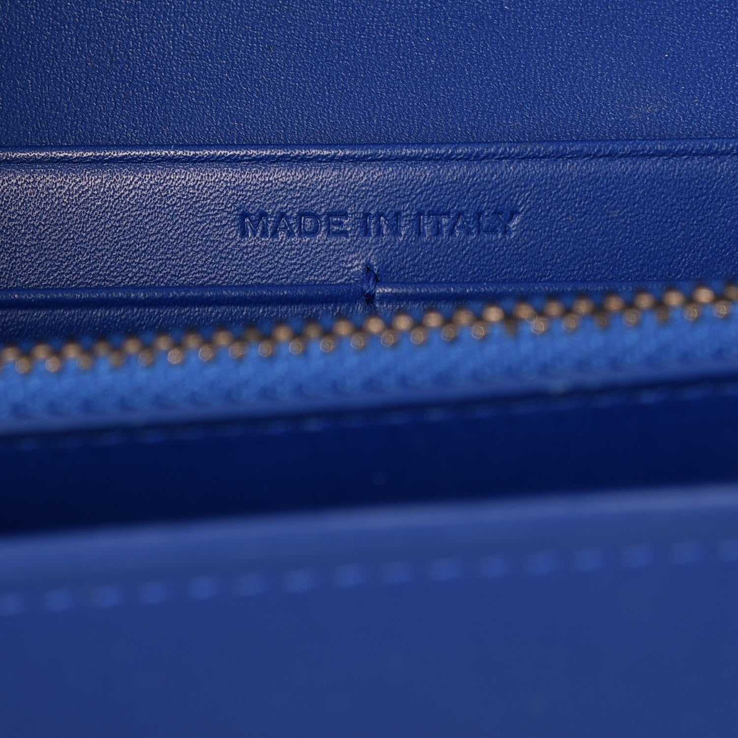 Saint Laurent Calfskin Monogram Chain Wallet Royal Blue 7 of 8