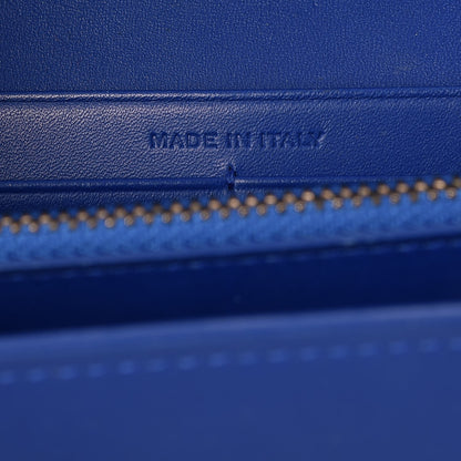 Saint Laurent Calfskin Monogram Chain Wallet Royal Blue 7 of 8