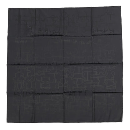 Hermes Silk Cotton Collection Equestre Scarf 100 Black 1 of 3