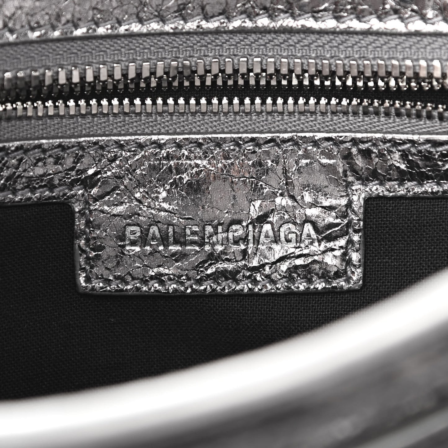 Agneau Arena Crystal Neo Cagole Handbag XS Silver