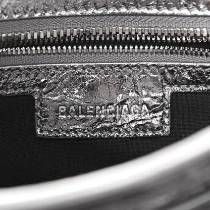 Balenciaga Agneau Arena Crystal Neo Cagole Handbag XS Silver 10 of 19