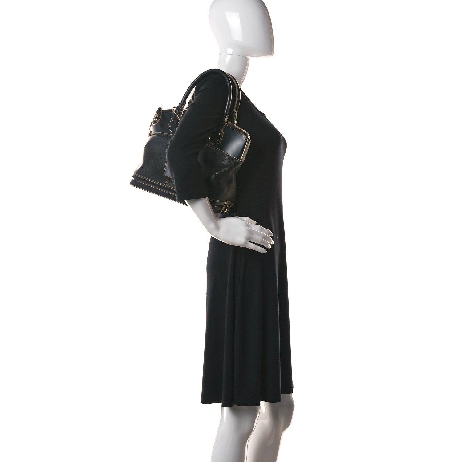 Louis Vuitton Suhali Lockit PM Black 2 of 9