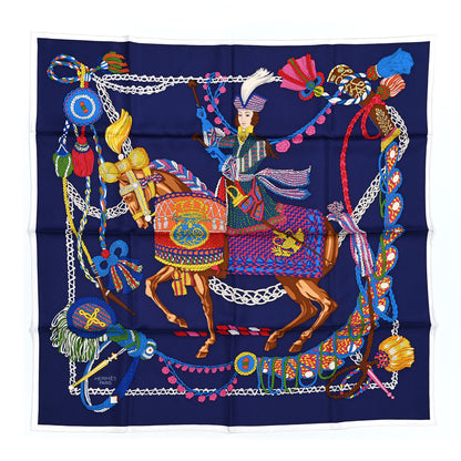 Hermes Silk Le Timbalier Scarf 90 1 of 3