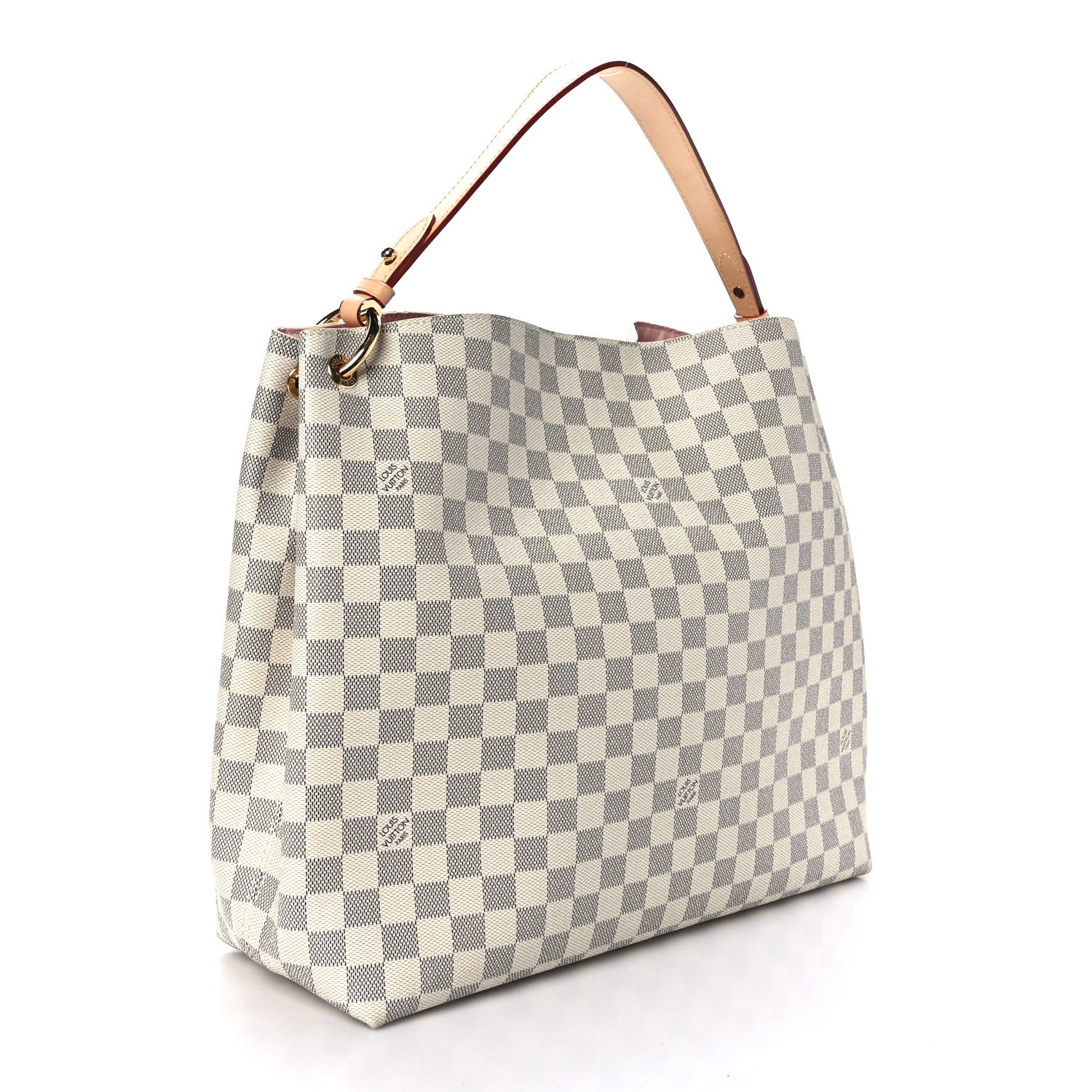 Louis Vuitton Damier Azur Graceful MM Rose Ballerine 3 of 8