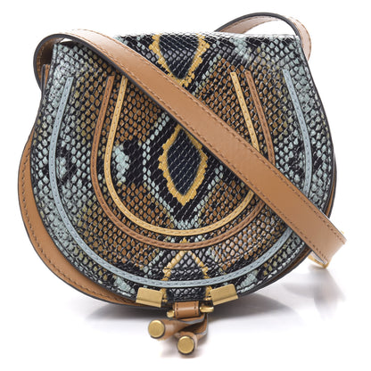 Chloe Python Calfskin Embossed Mini Marcie Round Crossbody Bag Multicolor 1 of 11