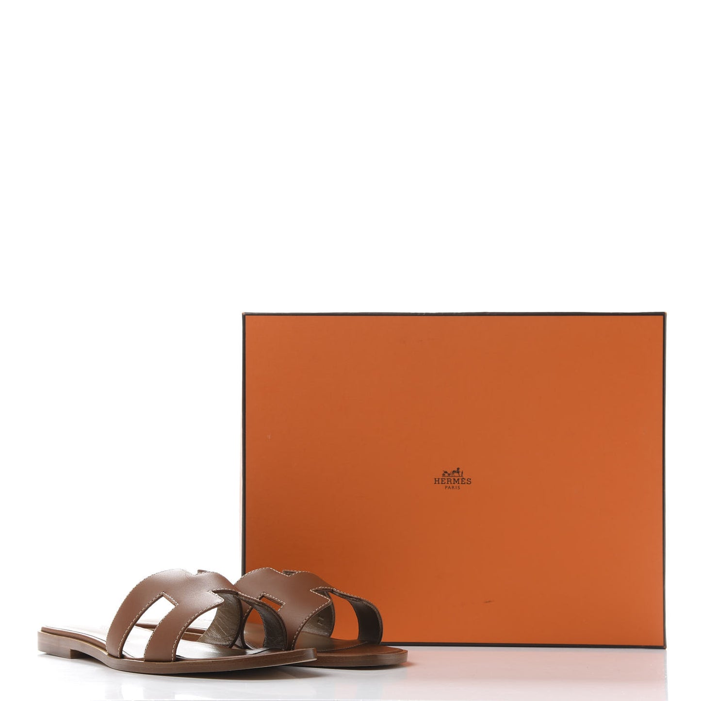 Box Calfskin Oran Sandals 38 Gold
