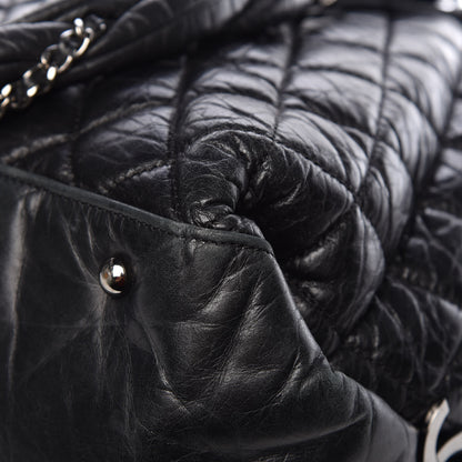Chanel Aged Calfskin Vintage Ligne XL Lady Braid Tote Black 12 of 14