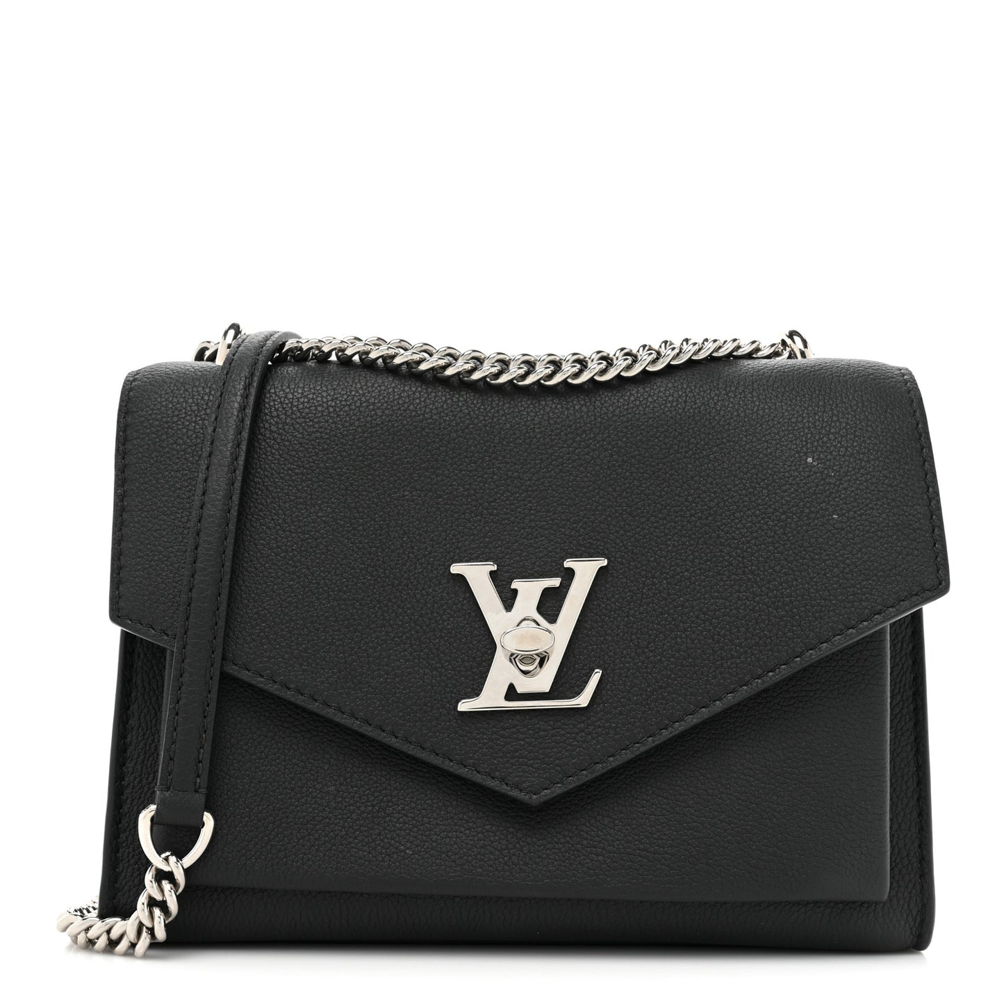Soft Calfskin Mylockme Chain Bag BB Black