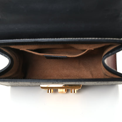 Gucci GG Supreme Monogram Calfskin Small Padlock Shoulder Bag Beige Black Cuir 4 of 4