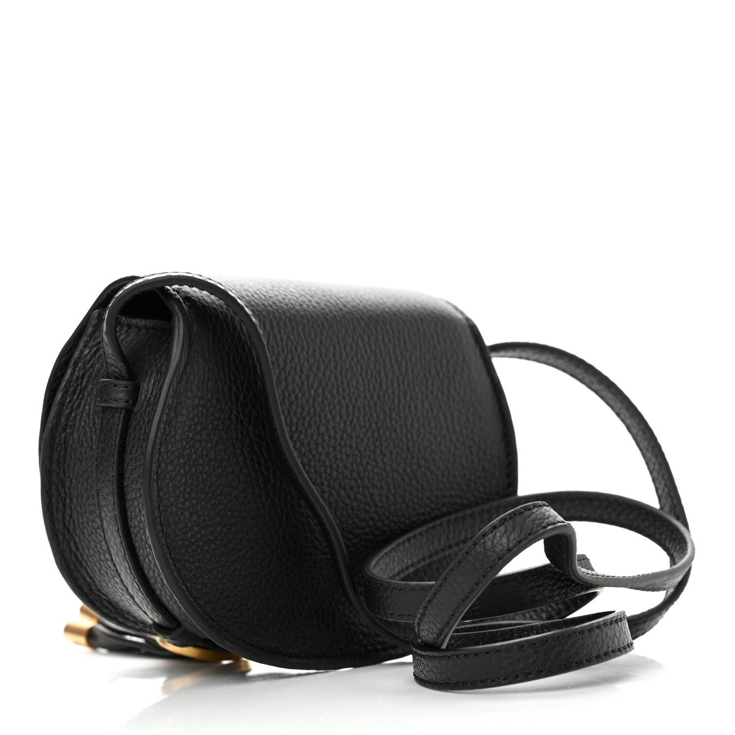 Chloe Calfskin Nano Marcie Saddle Bag Black 3 of 10