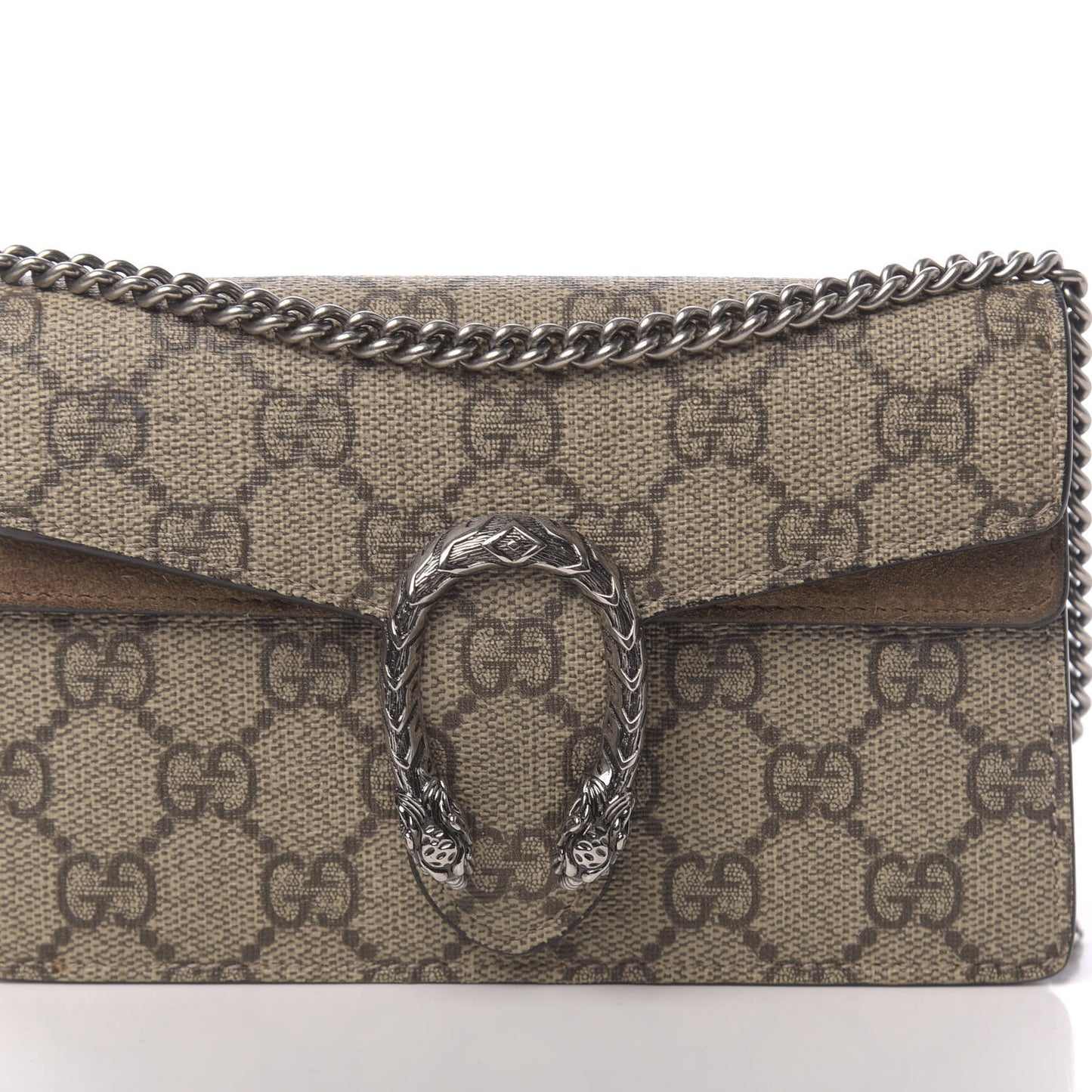 GG Supreme Monogram Super Mini Dionysus Shoulder Bag Taupe