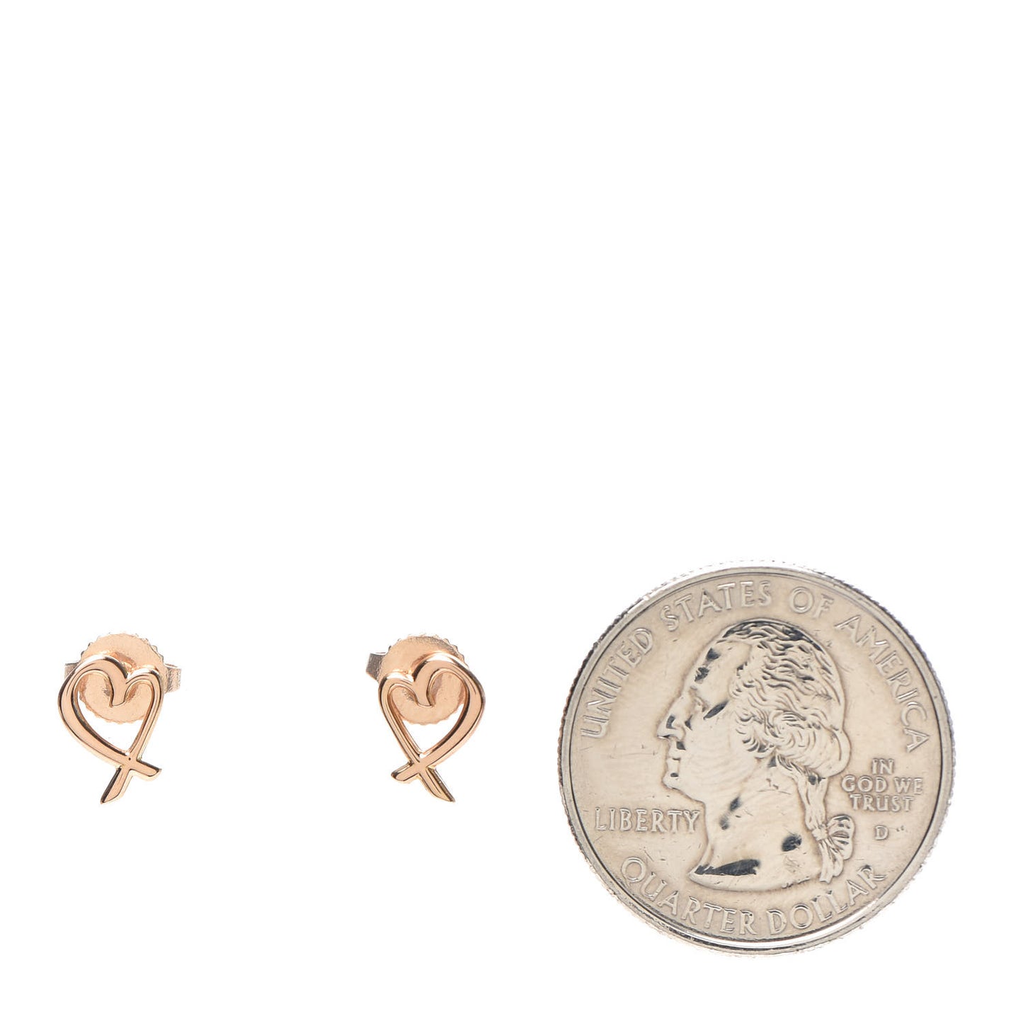 18K Rose Gold Mini Paloma Picasso Loving Heart Earrings