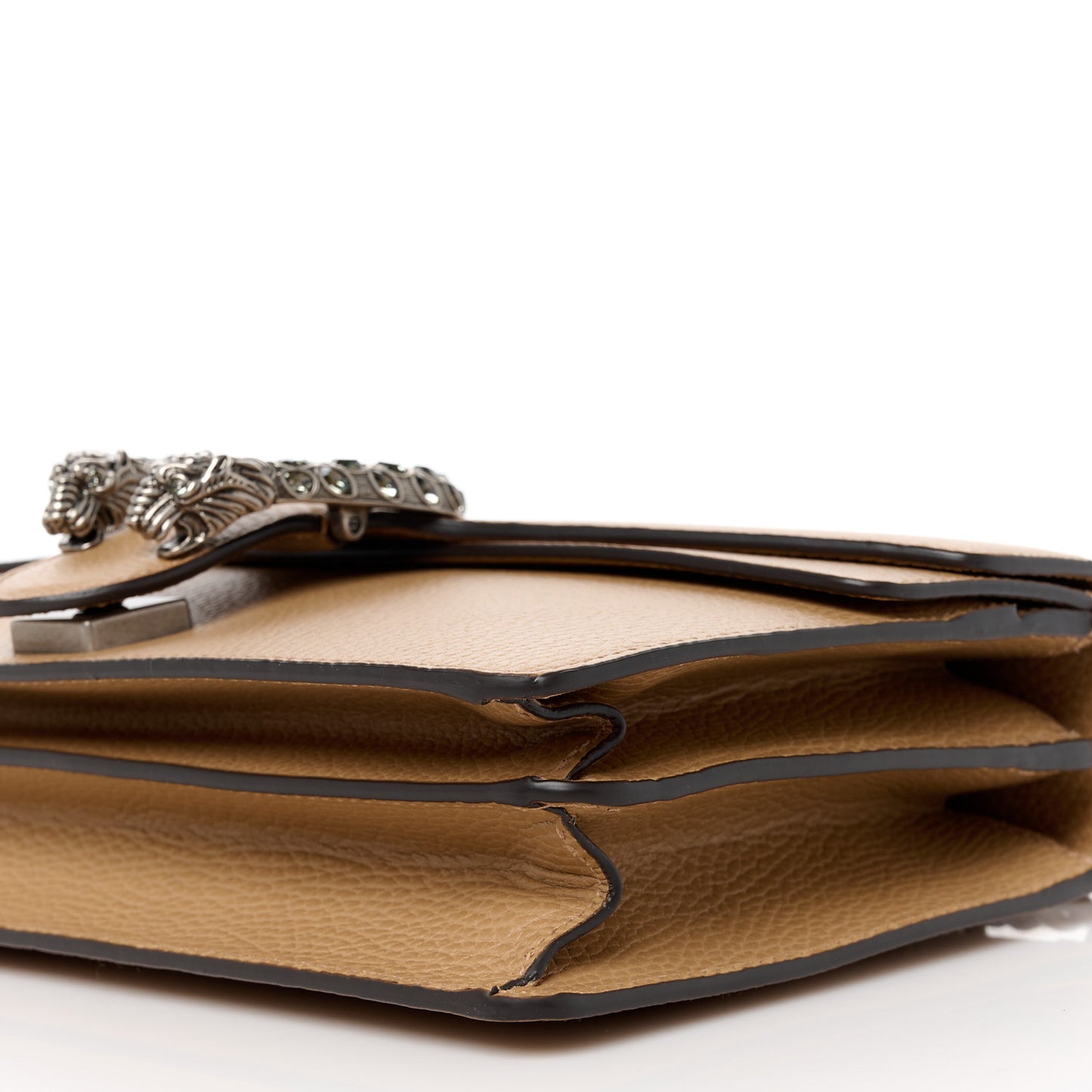 Dollar Calfskin Crystal Small Dionysus Shoulder Bag Natural Tan Black Diamond