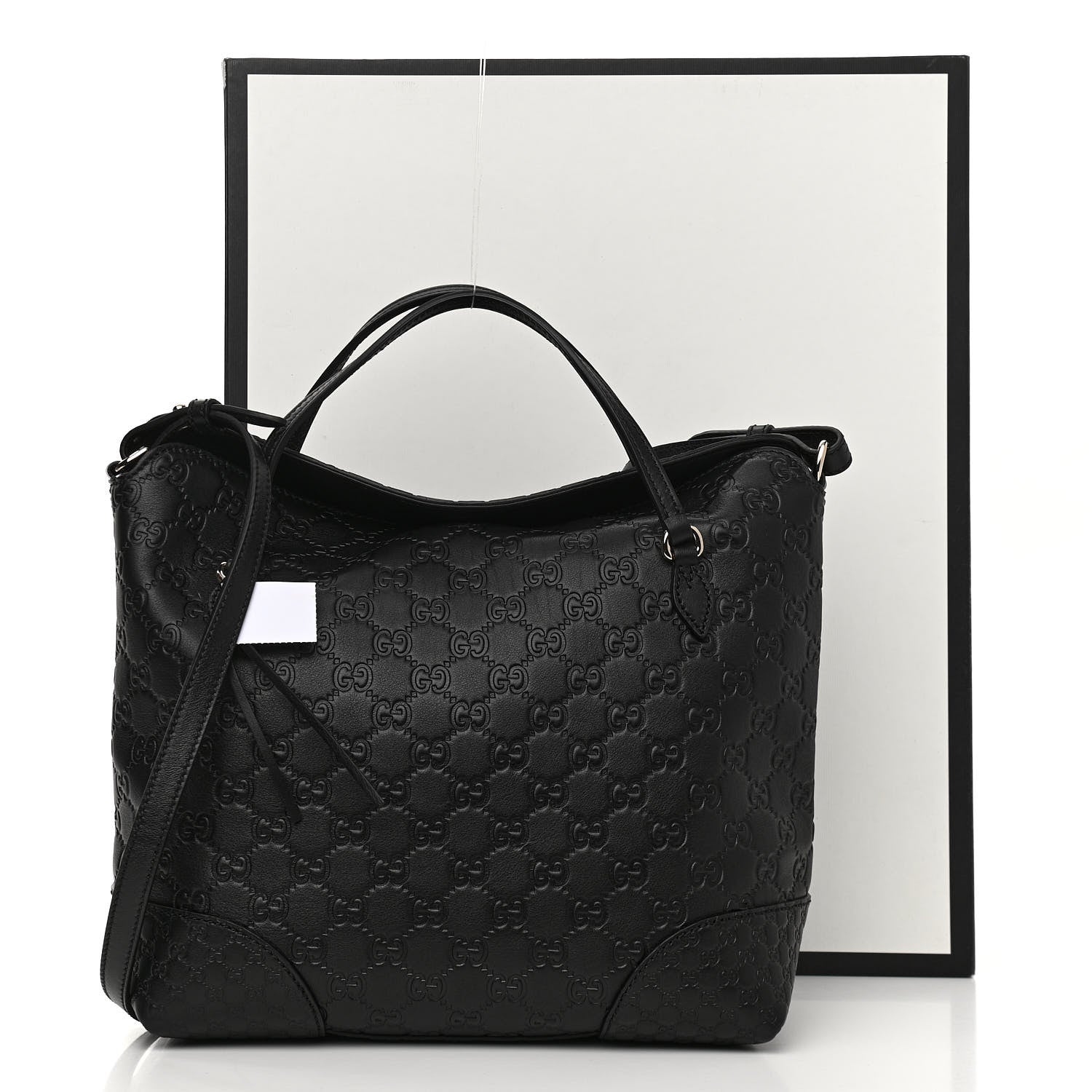 Gucci Guccissima Medium Bree Foldover Tote Black 11 of 11