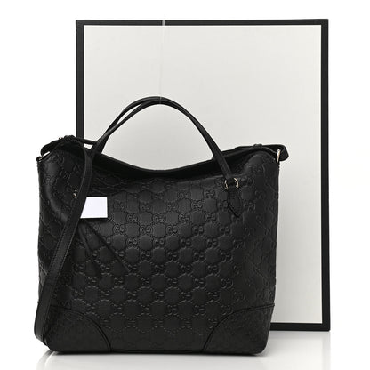 Gucci Guccissima Medium Bree Foldover Tote Black 11 of 11