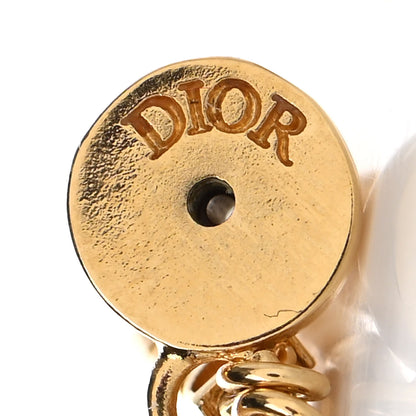 Christian Dior Crystal Diorable Giraffe Logo Earrings Gold 4 of 5