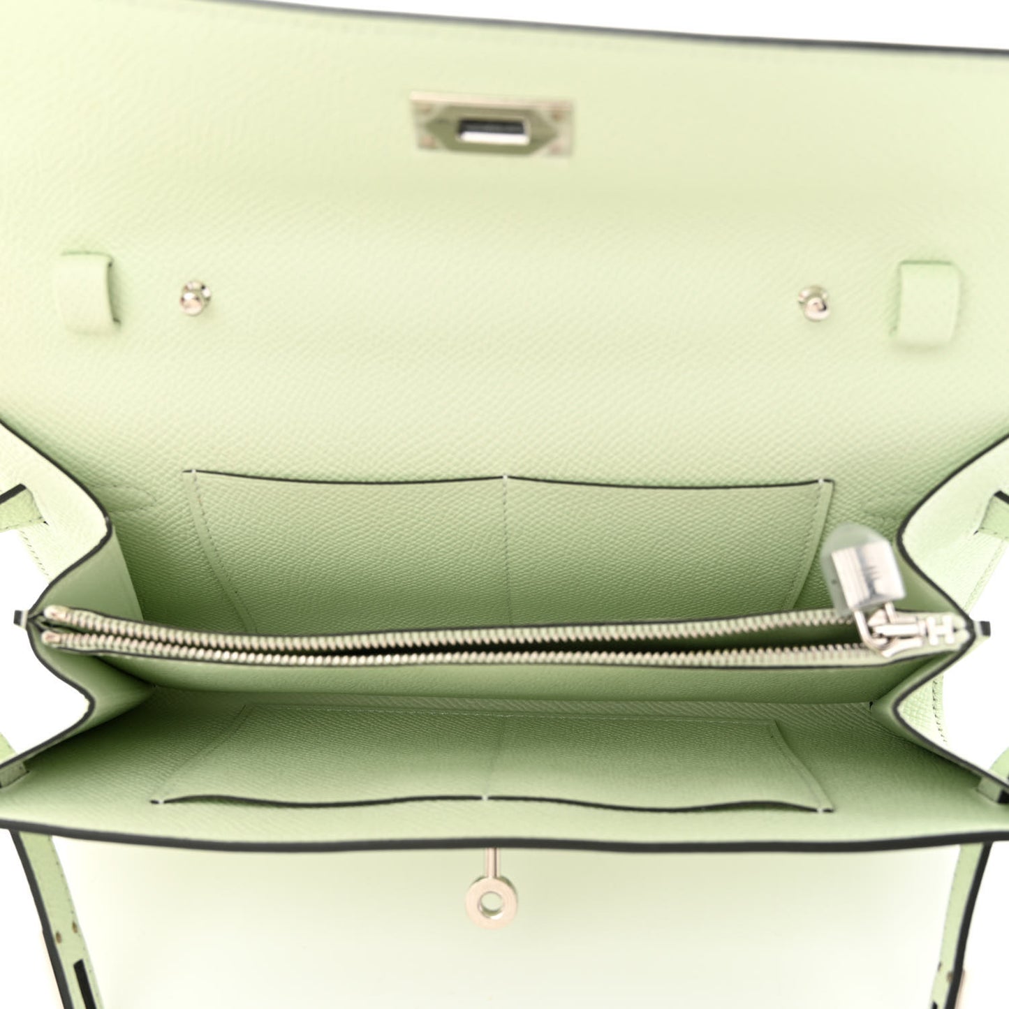 Epsom Kelly Wallet To Go Vert Fizz
