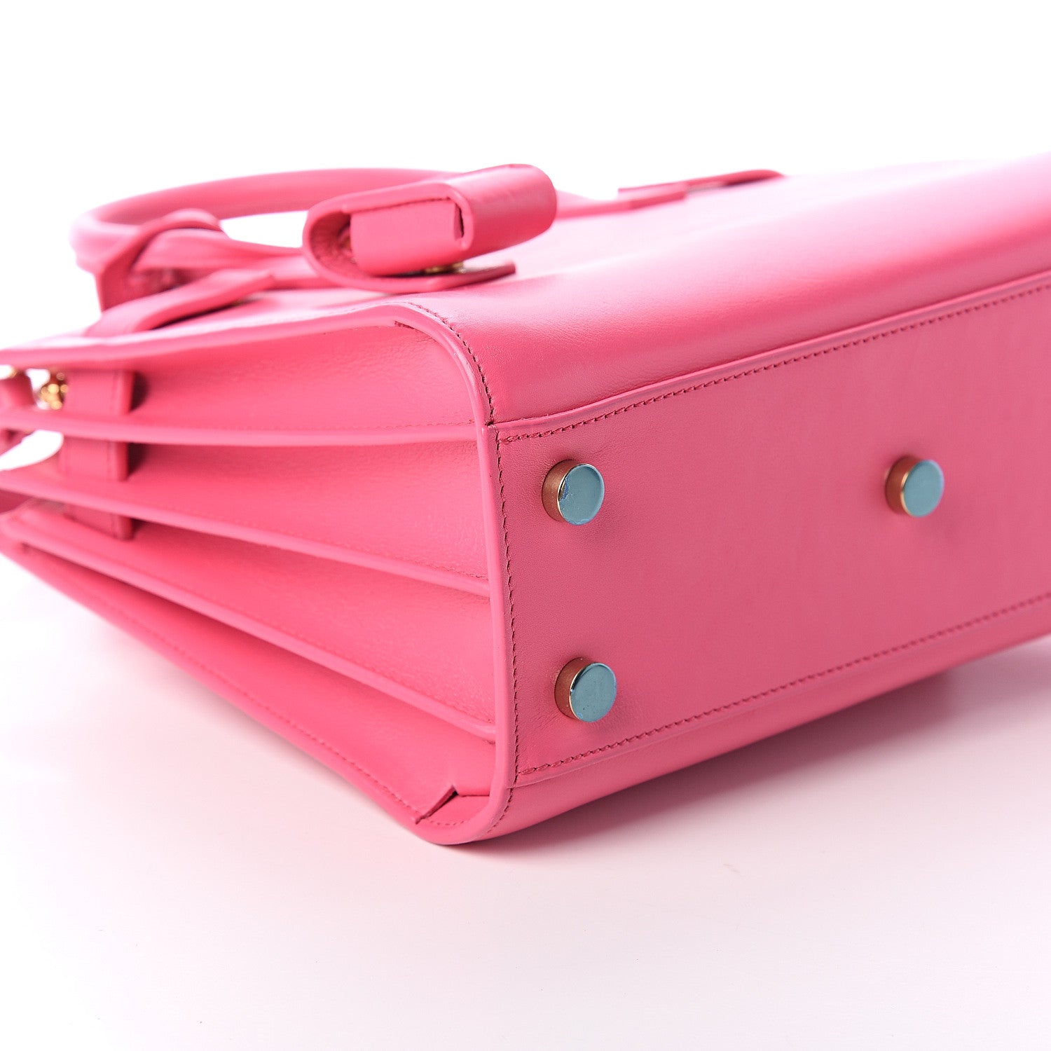 Saint Laurent Calfskin Nano Sac De Jour Lipstick Fuchsia 6 of 7
