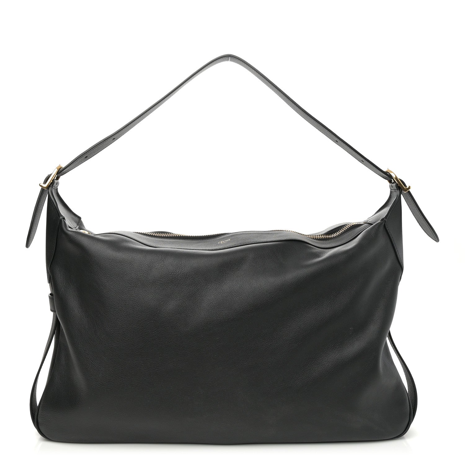 Celine Supple Calfskin Large Romy Shoulder Bag Black 1 of 10