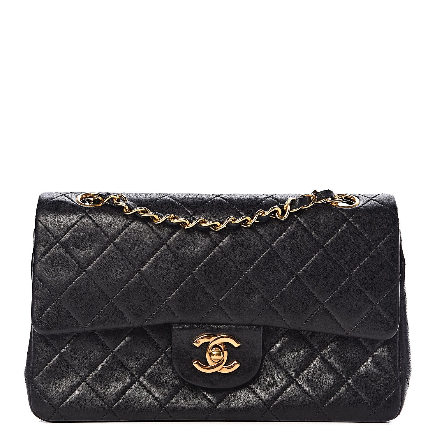 Chanel Lambskin Quilted Small Double Flap Black 1 of 16