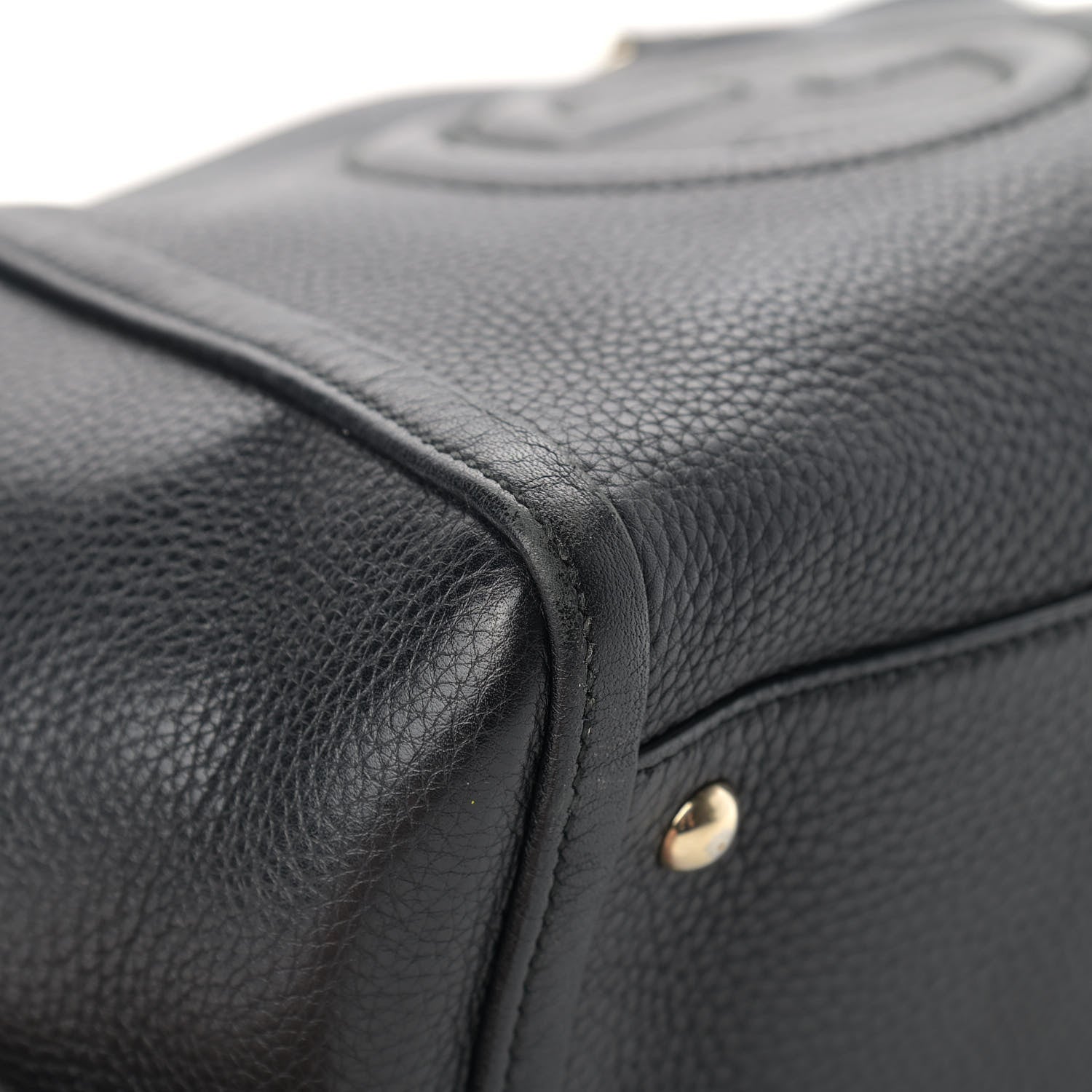 Gucci Pebbled Calfskin Small Soho Top Handle Bag Black 7 of 14