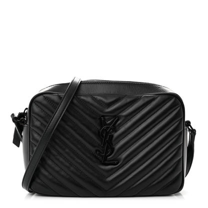 Saint Laurent Calfskin Matelasse Monogram Monochrome Lou Camera Bag Black 1 of 12