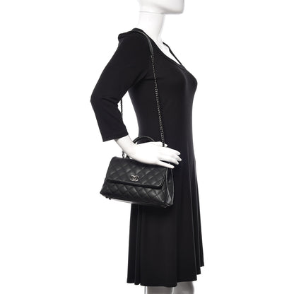 Chanel Caviar Lizard Quilted Mini Coco Handle Flap Black 2 of 10