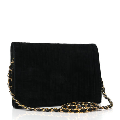 Chanel Velvet Vertical Horizontal Quilt Single Flap Black 3 of 11