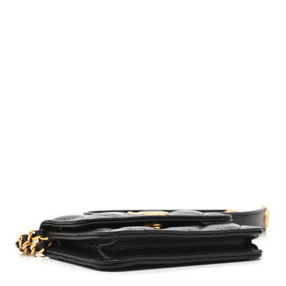 Chanel Caviar Quilted Twist Your Buttons Coin Purse With Chain Black 4 of 11