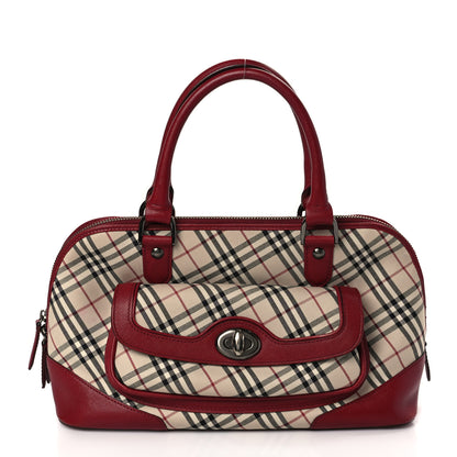 Burberry Nova Check Shoulder Bag Red 1 of 7
