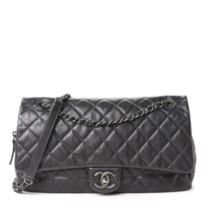 Chanel Iridescent Caviar Quilted Large Chic Flap Grey 1 of 10