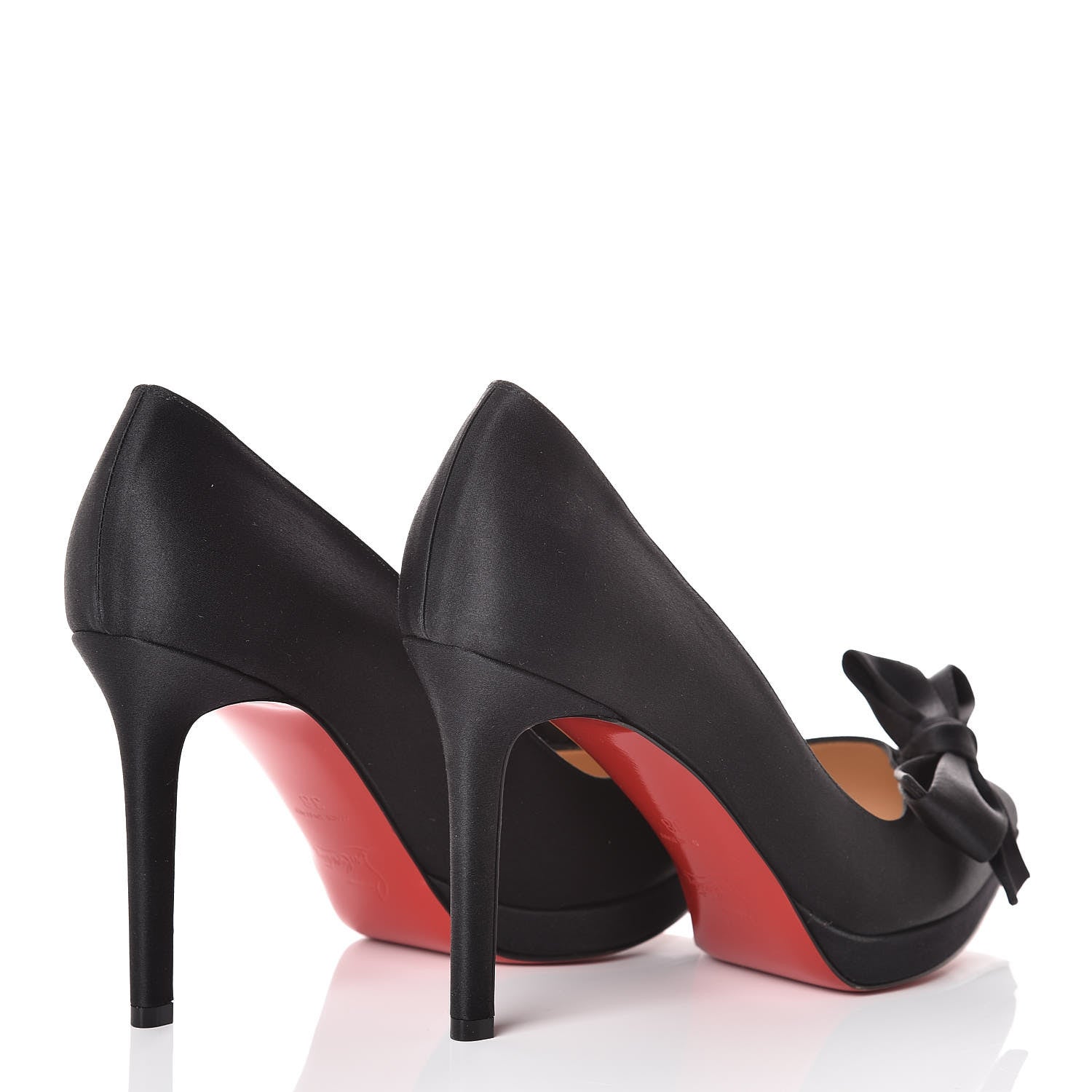 Christian Louboutin Satin Miss Pigalle 100 Pumps 38 Black 4 of 8