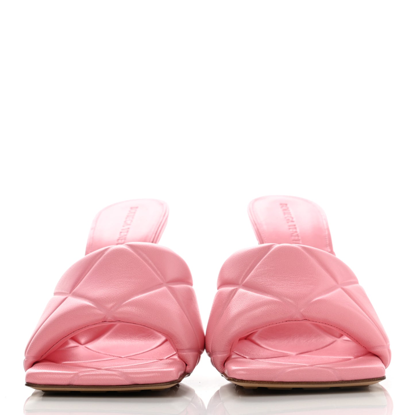 Nappa Quilted Rubber Lido Mule Sandals 39 Blossom