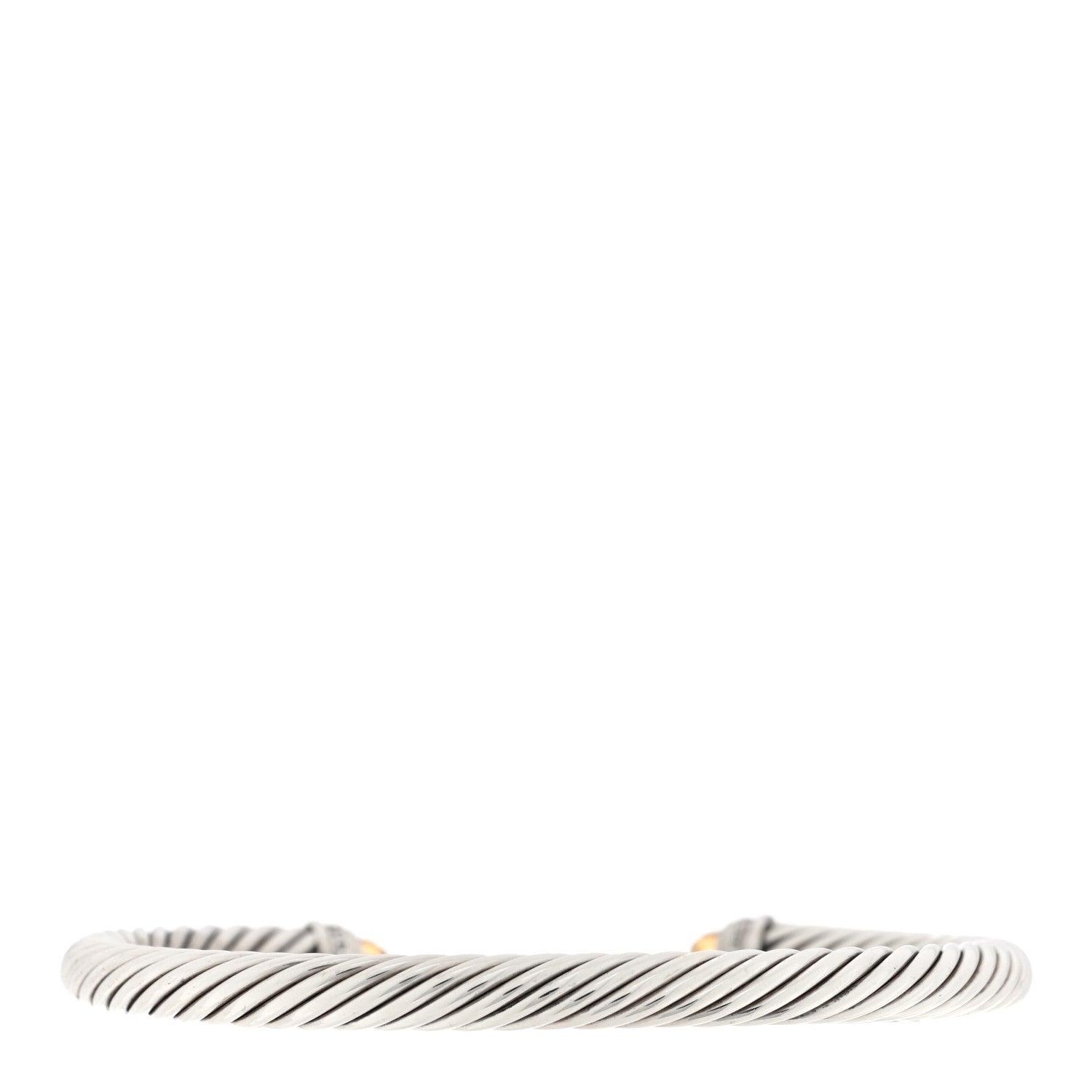 David Yurman Sterling Silver Diamond Citrine 5mm Cable Classics Bracelet 2 of 3