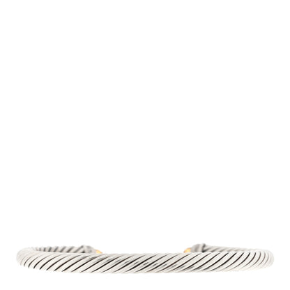 David Yurman Sterling Silver Diamond Citrine 5mm Cable Classics Bracelet 2 of 3