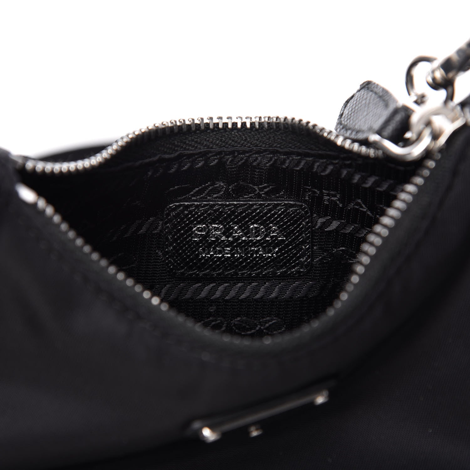 Prada Tessuto Nylon Mini Re-Edition 2000 Shoulder Bag Black 8 of 11