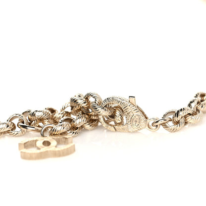 Chanel Crystal Chanel Logo Belt Gold 3 of 5