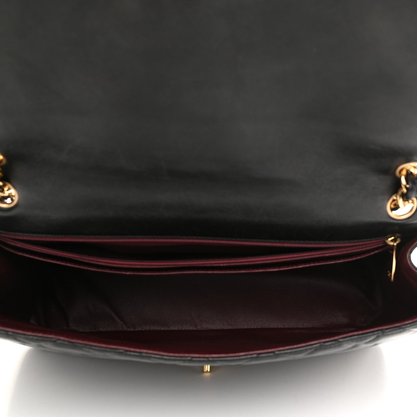 Lambskin Quilted Maxi Single Flap Black