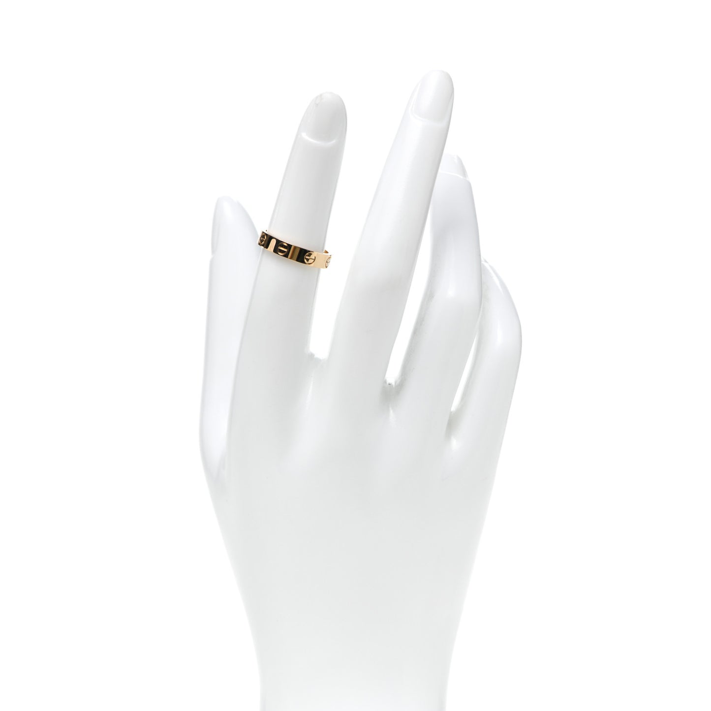 18K Yellow Gold 3.5mm LOVE Wedding Band Ring 50 5.25