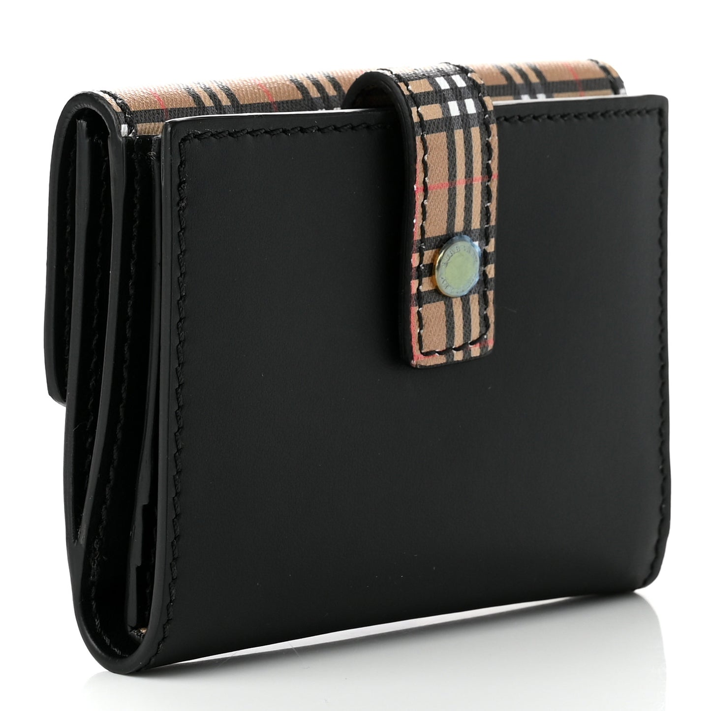 Mini Vintage Check Luna French Wallet Black