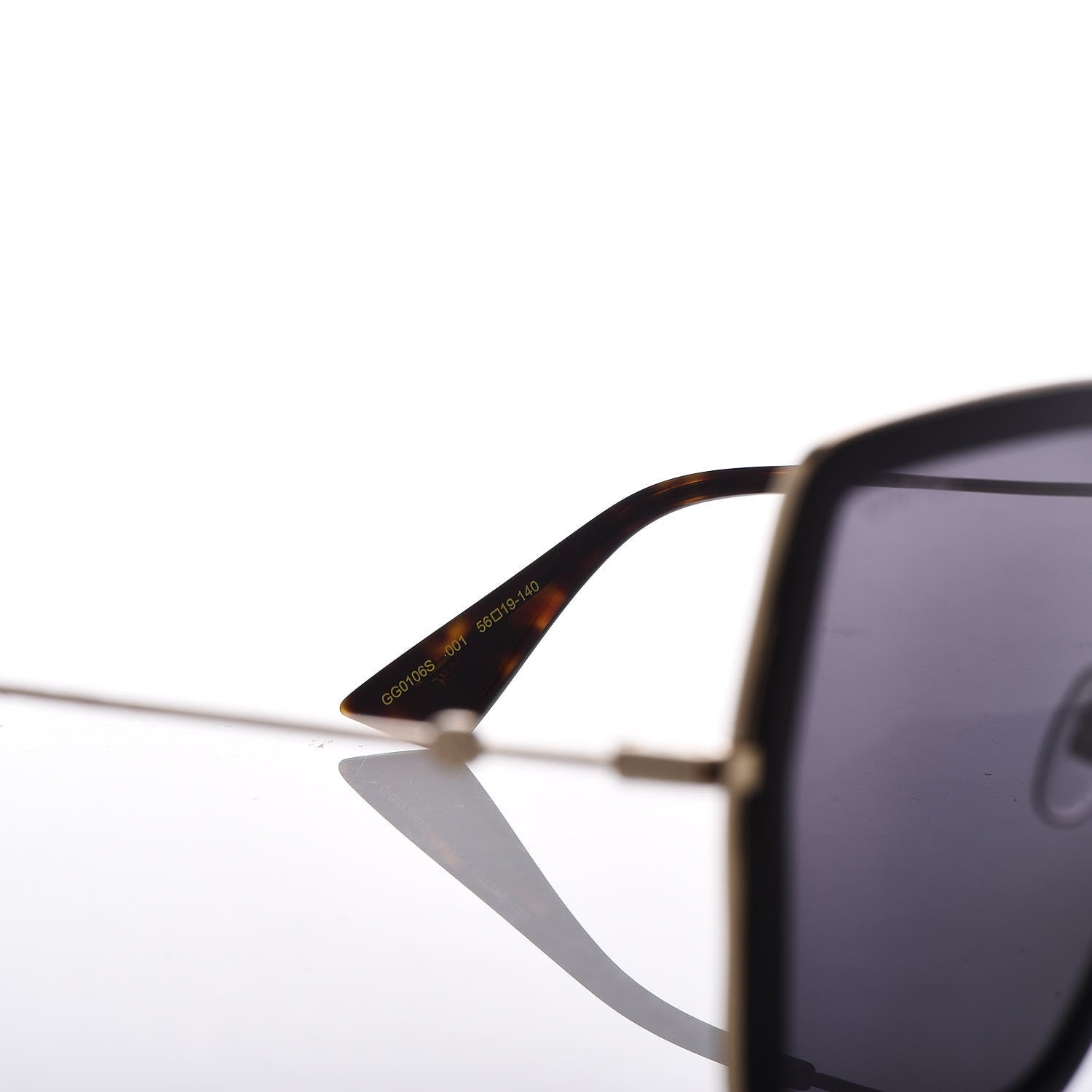 Gucci Acetate Oversize Square Frame GG0106S Sunglasses Black 5 of 7