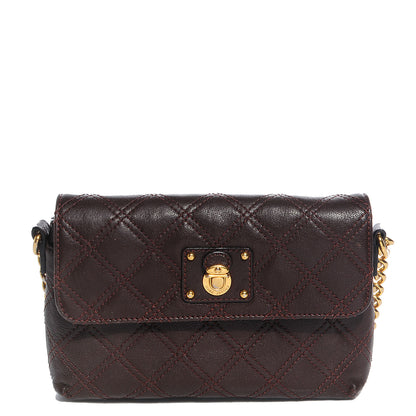 Marc Jacobs Leather Quilted The Small Single Flap Brown 1 of 10
