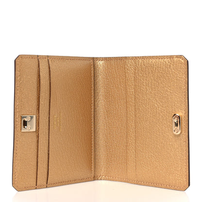 Hermes Metallic Chevre Chamkilight Medor Card Holder Dore 5 of 8