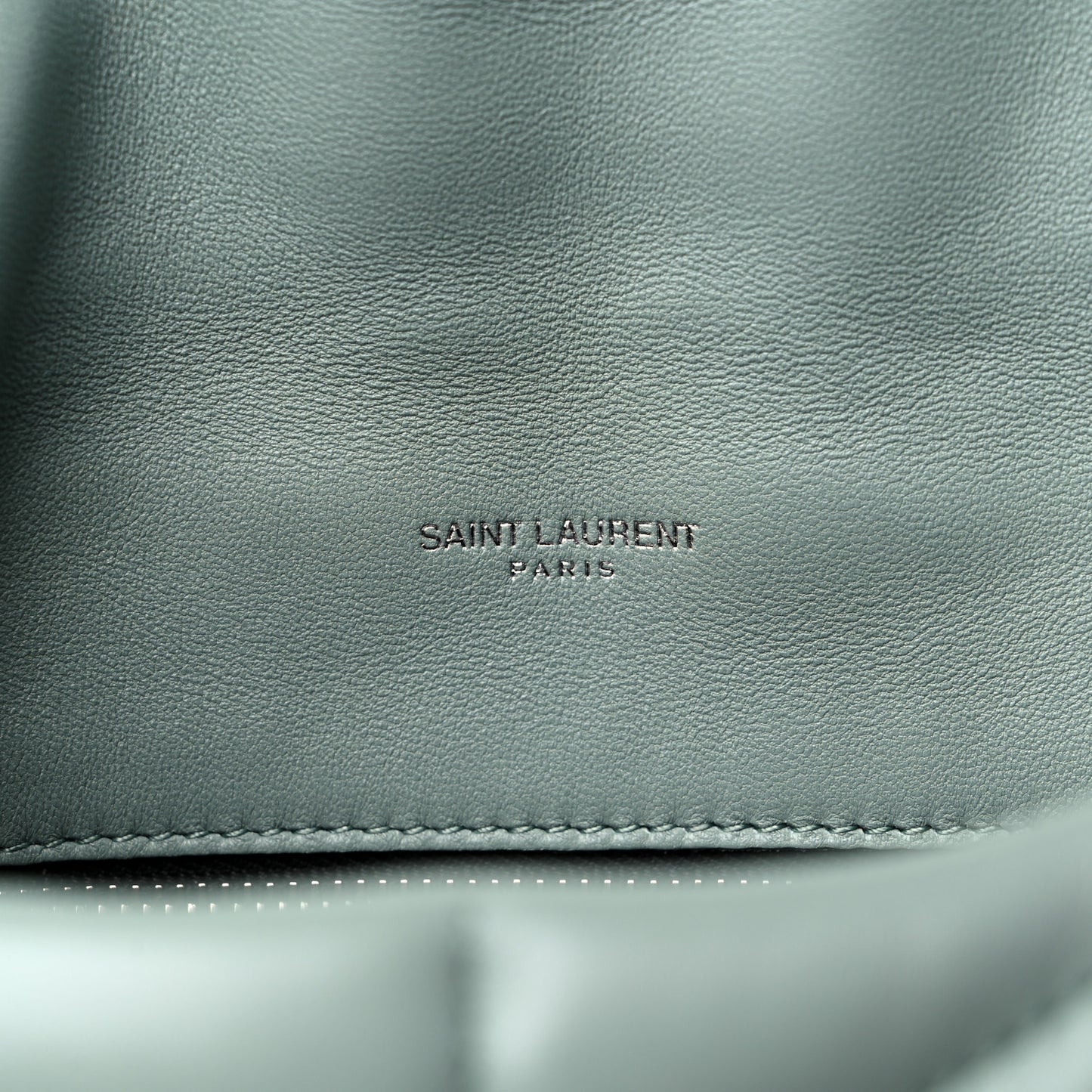 Lambskin Quilted Toy Loulou Puffer Monogram Chain Satchel Vert Opaline