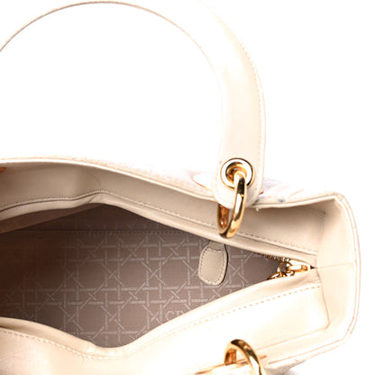 Christian Dior Lambskin Cannage Medium Lady Dior Light Beige 4 of 7