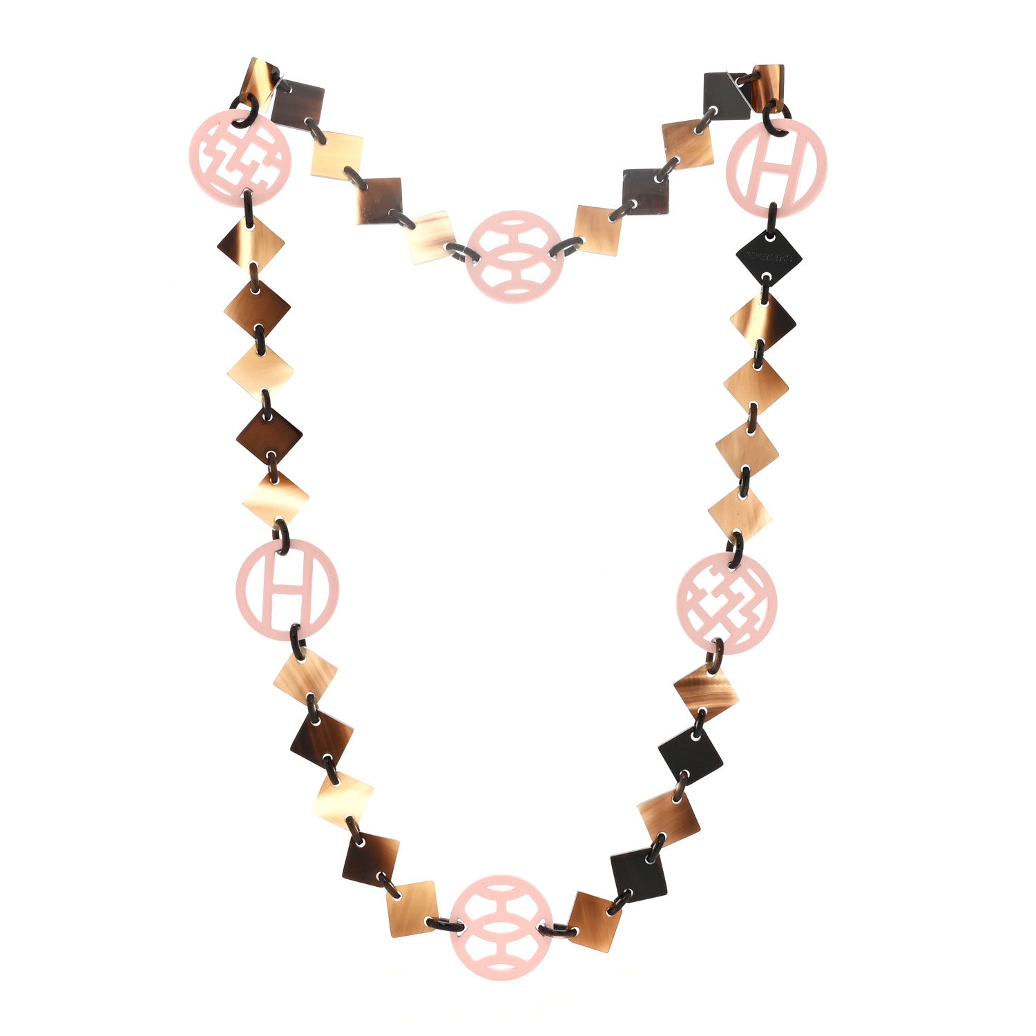 Hermes Buffalo Horn Lacquer Lena Necklace Multicolor 3 of 6